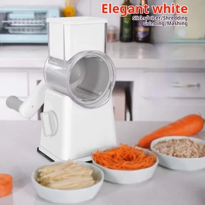 Manual Vegetable Chopper & Slicer Set – Multi-Blade Food Cutter with Storage Container