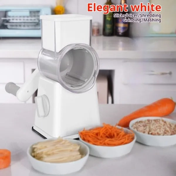Manual Vegetable Chopper & Slicer Set – Multi-Blade Food Cutter with Storage Container