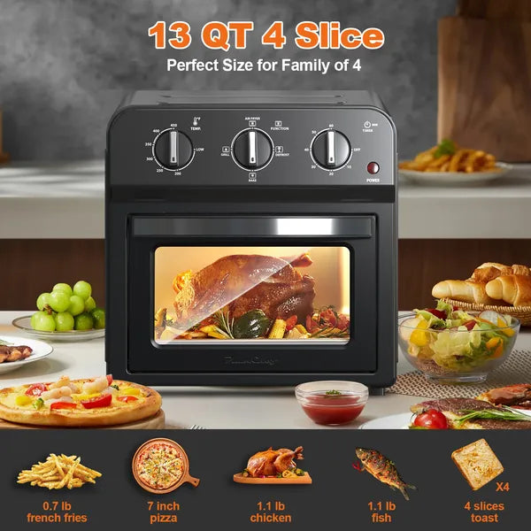 13QT Smart Air Fryer Oven Combo – Oil-Free 360° Cooking
