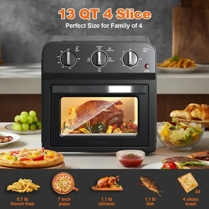 13QT Smart Air Fryer Oven Combo – Oil-Free 360° Cooking